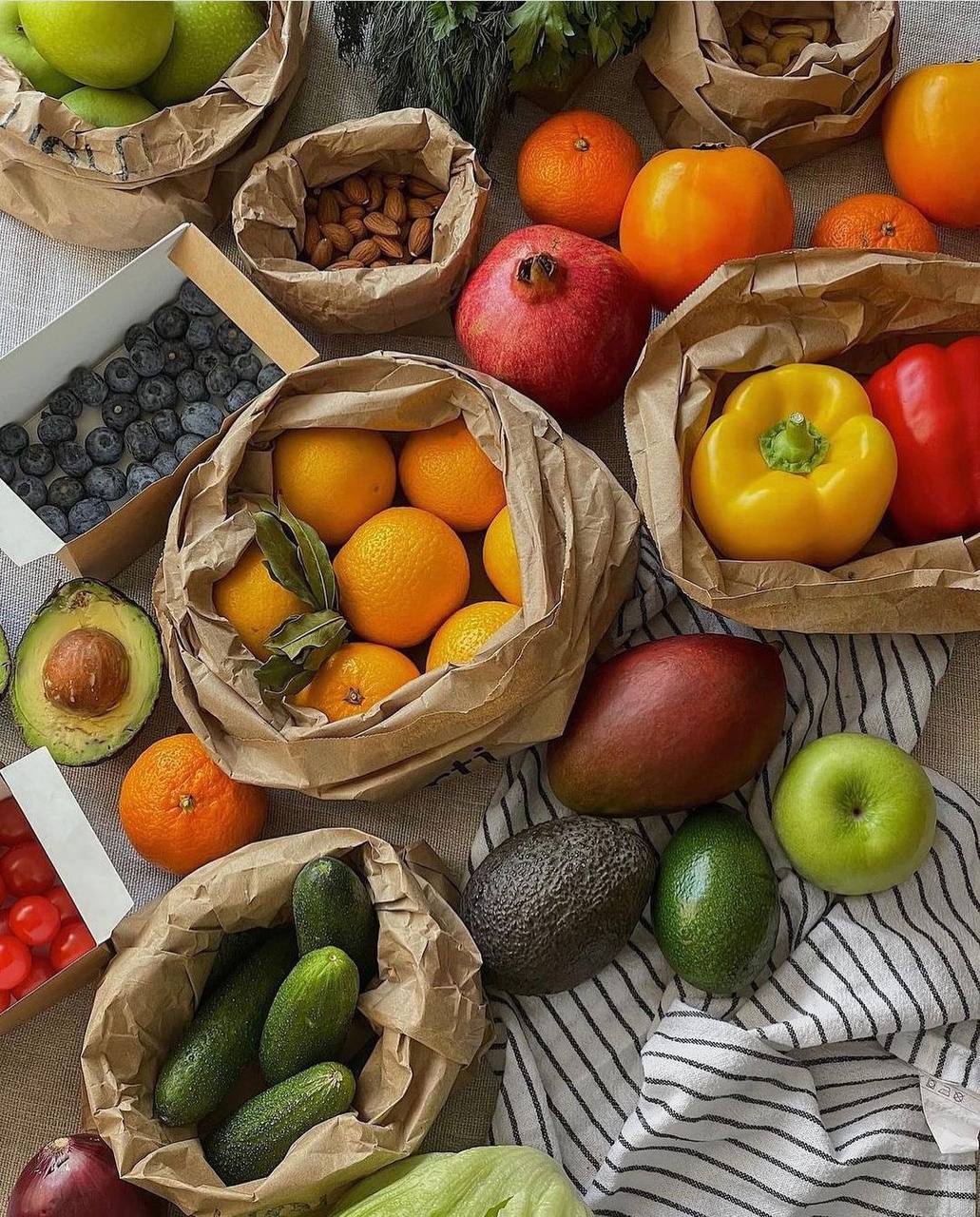 Овощи, фрукты, ягоды, зелень